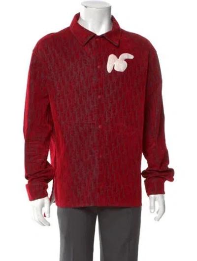 Pre-owned Dior X Erl 2022 Oblique Jacquard Shirt In Red