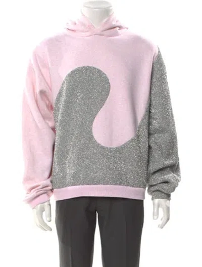 Pre-owned Dior X Erl 2023 Colorblock Pattern Hoodie In Pink