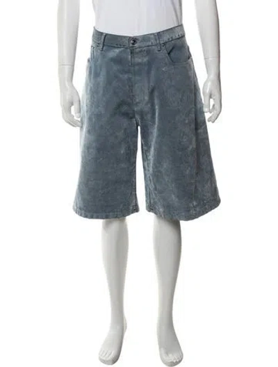 Pre-owned Dior X Erl 2023 Denim Shorts W/ Tags In Blue