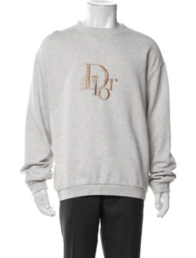 Pre-owned Dior X Erl 2023 Graphic Print Sweatshirt In Grey