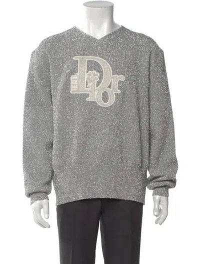 Pre-owned Dior X Erl 2023 Signature Logo Pullover W/ Tags In Gray