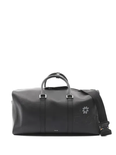 Pre-owned Dior X Erl Saddle Boston Leather Tote Bag In Black