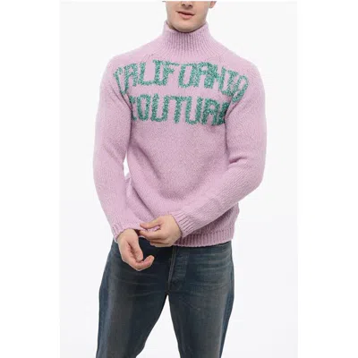 Dior X Erl Turtleneck Pullover With Lurex Embroidery In 486