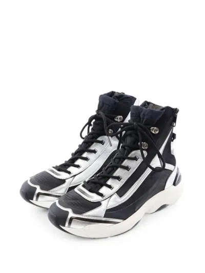 Pre-owned Dior X Hajime Sorayama 2010s B24 Runtek Sneakers In Black