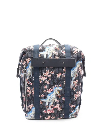 Pre-owned Dior X Hajime Sorayama 2010s Oblique Hajime Sorayama Backpack In Blue