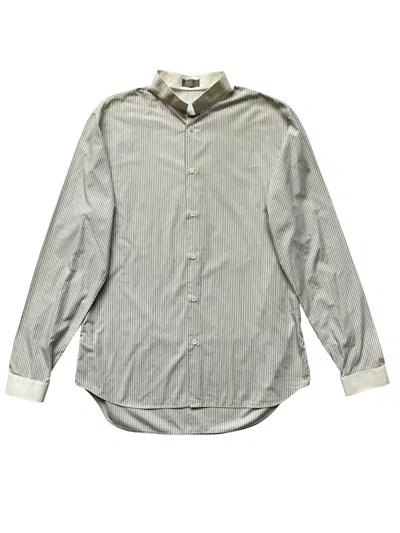 Pre-owned Dior X Hedi Slimane 2000 Dior By Hedi Slimane Grey Striped Shirt In Gray