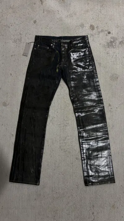 Pre-owned Dior X Hedi Slimane Aw03 Dior Homme By Hedi Slimane Waxed Luster Denim In Green