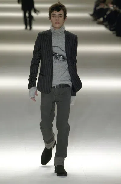 Pre-owned Dior X Hedi Slimane Aw04 Votc Dior Homme Corduroy Denim In Grey