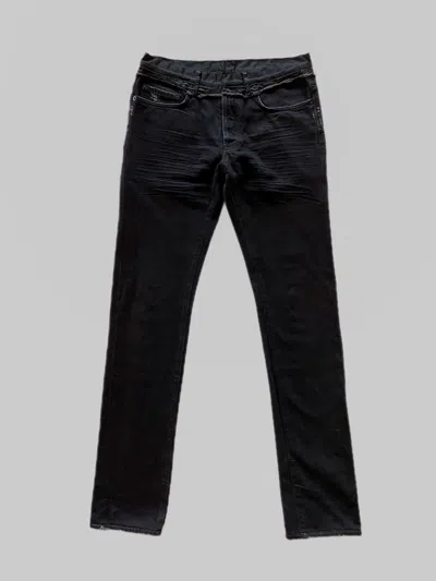 Pre-owned Dior X Hedi Slimane Aw06 Dior Homme “noir” Cummberbund Jeans In Black