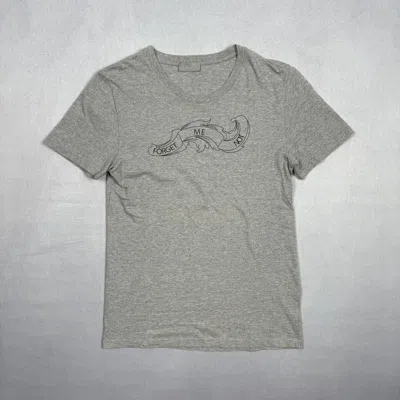 Pre-owned Dior X Hedi Slimane Aw06 Forget Me Not T-shirt In Grey