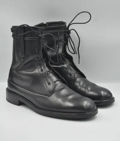 Pre-owned Dior X Hedi Slimane Dior - Hedi Slimane - F/w 02 - "reflexion" - Combat Boots In Black
