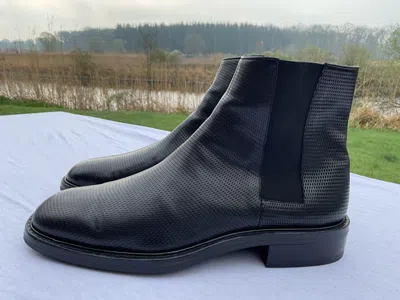 Pre-owned Dior X Hedi Slimane Dior Homme 2001-2002 Black Chelsea Boots Size 43
