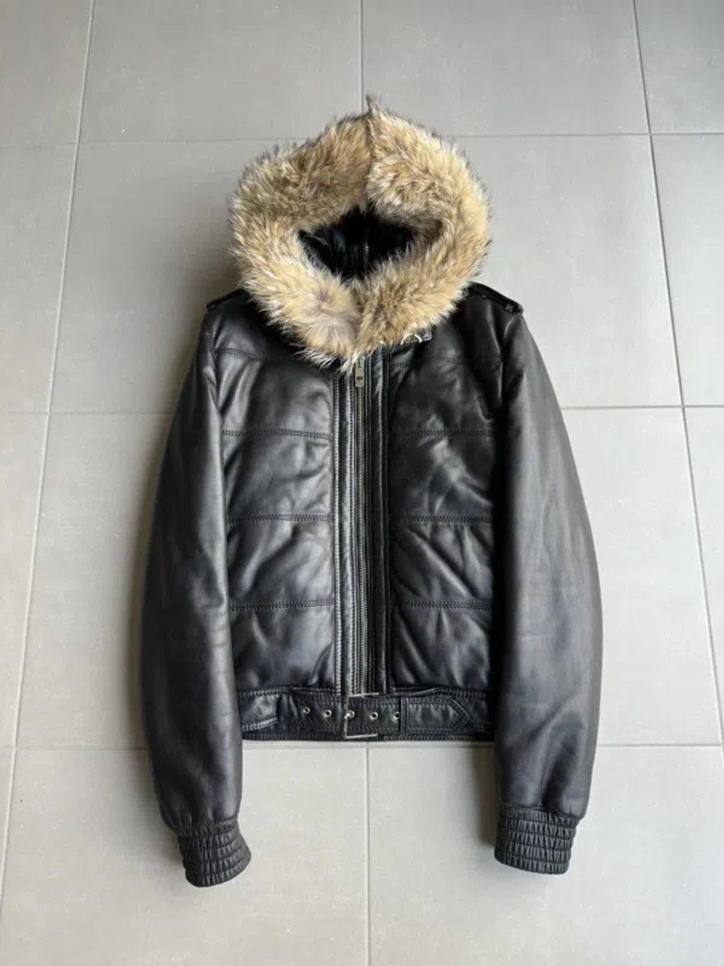 Pre-owned Dior X Hedi Slimane Dior Homme Aw04 “votc” Fur Hooded