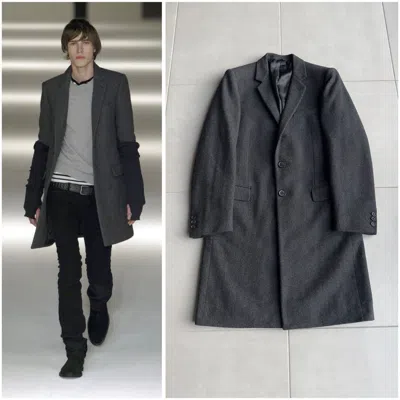 Pre-owned Dior X Hedi Slimane Dior Homme Aw04 “votc” Wool Coat In Black