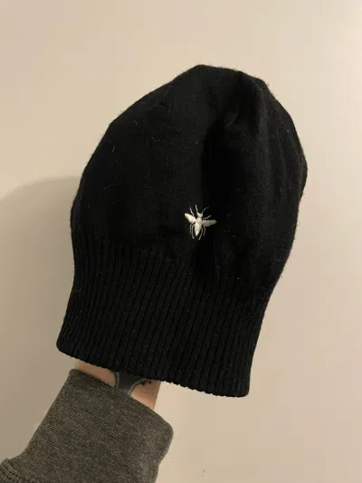 Pre-owned Dior X Hedi Slimane Dior Homme Aw07 Bee Beanie In Black