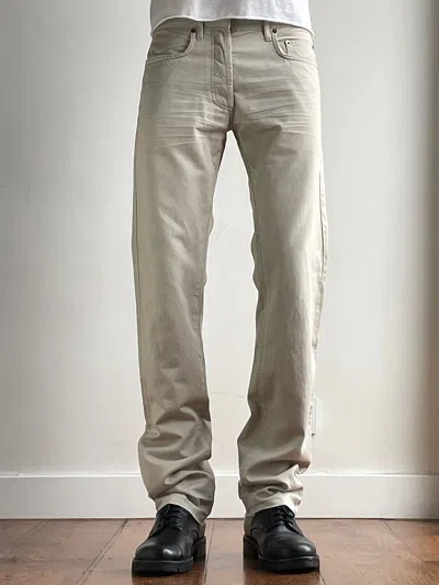 Pre-owned Dior X Hedi Slimane Dior Homme By Hedi Slimane 3d Back Pockets Clawmark Pants In Beige