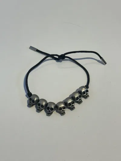 Pre-owned Dior X Hedi Slimane Dior Homme Ss05 Skull Bracelet In Silver