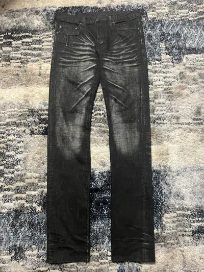 Pre-owned Dior X Hedi Slimane Og Dior Homme Aw03 Luster Denim Clawmark In Blue