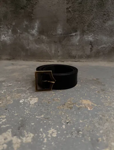 Pre-owned Dior X Hedi Slimane Ss05 D Point Leather Belt - Runway In Black