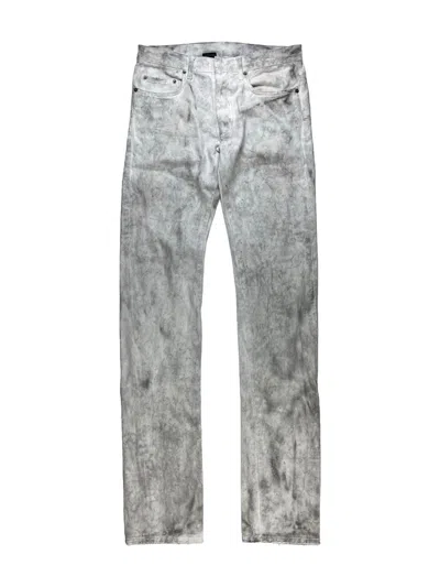 Pre-owned Dior X Hedi Slimane Ss06 Dior Homme Dirty Snow Marble Denim Jeans In Grey
