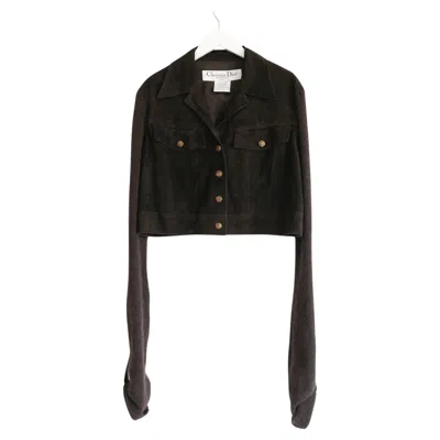 Pre-owned Dior X John Galliano Fall 2000 Suede & Mohair Jacket In Black