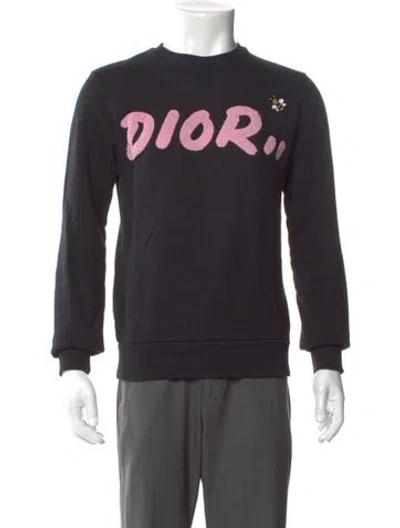 Pre-owned Dior X Kaws 2019 Bee Accent Sweatshirt In Black