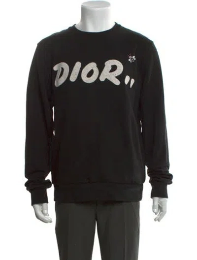 Pre-owned Dior X Kaws 2019 Bee Accent Sweatshirt In Black