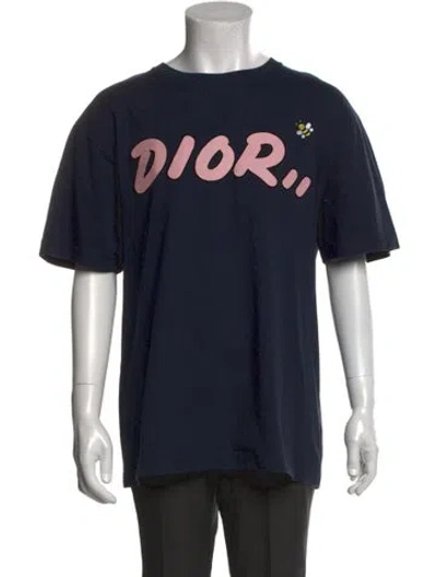 Pre-owned Dior X Kaws 2019 Bee Accent T-shirt In Blue