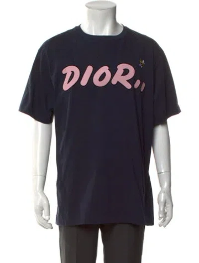 Pre-owned Dior X Kaws 2019 Bee Accent T-shirt In Blue