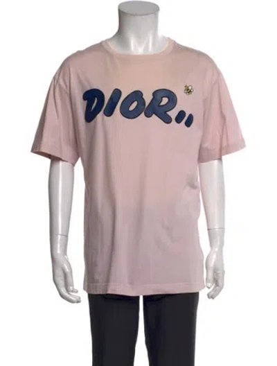 Pre-owned Dior X Kaws 2019 Bee Accent T-shirt In Pink