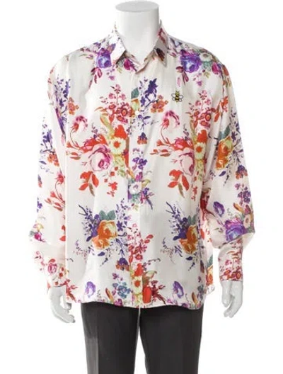 Pre-owned Dior X Kaws 2019 Bouquet De Fleurs Shirt In Pink