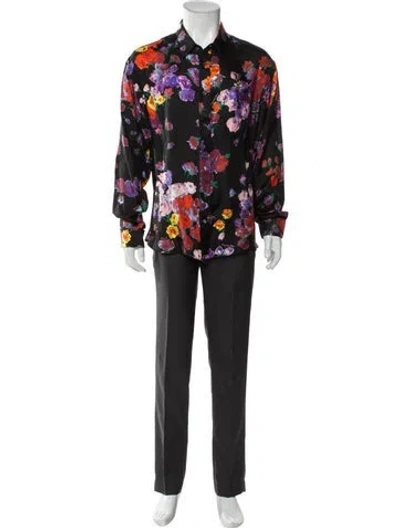 Pre-owned Dior X Kaws 2019 Silk Shirt In Black