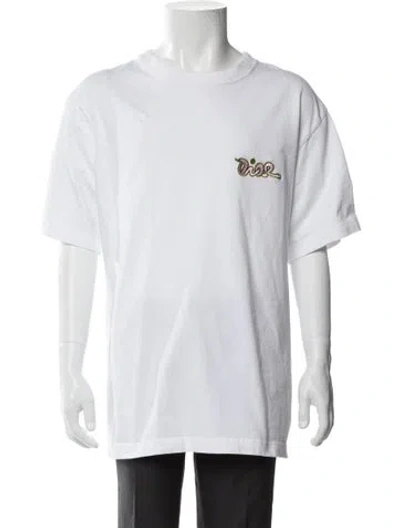 Pre-owned Dior X Kaws 2025 Graphic Print T-shirt In White