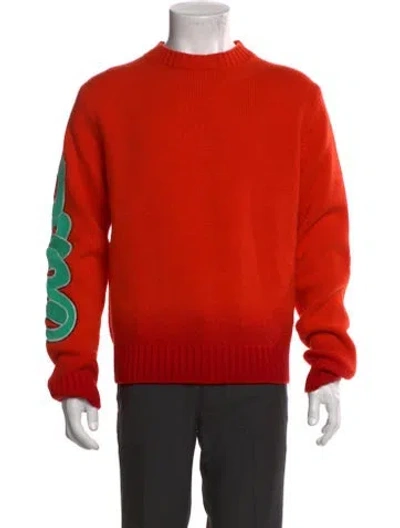 Pre-owned Dior X Kaws 2025 Wool Pullover In Orange