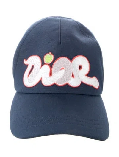 Pre-owned Dior X Kaws Baseball Cap In Blue