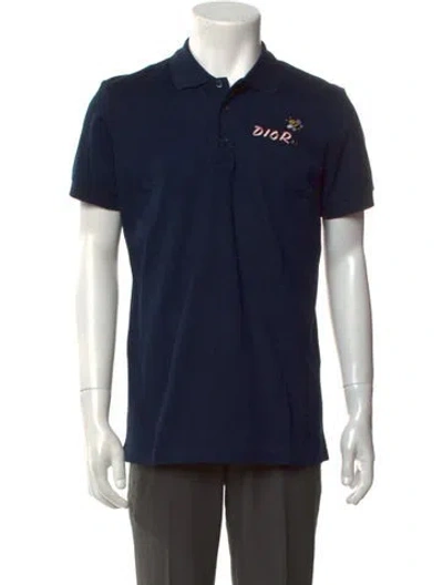 Pre-owned Dior X Kaws Bee Accent Graphic Print Shirt In Blue