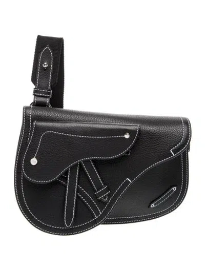 Pre-owned Dior X Kaws Calfskin Minaudière In Multicolor