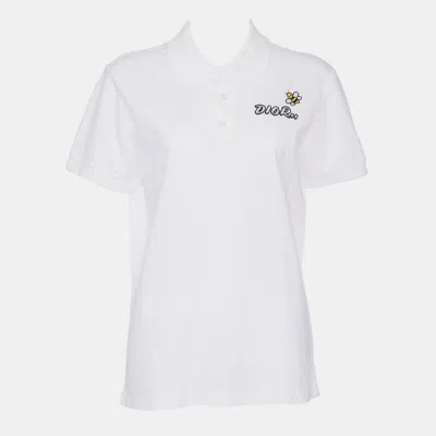 Pre-owned Dior X Kaws Polo White Cotton Shirt Size S