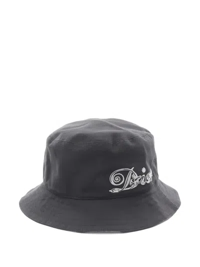 Pre-owned Dior X Kenny Scharf 2000s Logo-embroidered Bucket Hat In Black