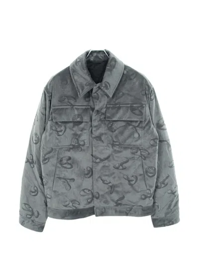Pre-owned Dior X Kenny Scharf 2010s Corduroy Jacket In Gray