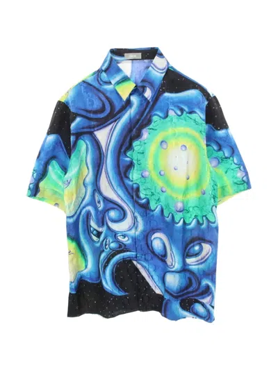 Pre-owned Dior X Kenny Scharf 2010s Short-sleeve Shirt In Blue