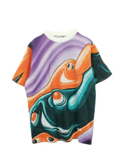 Pre-owned Dior X Kenny Scharf 2010s Short-sleeve T-shirt In Orange