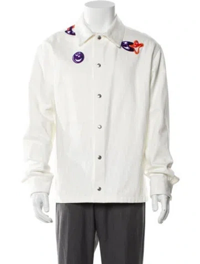 Pre-owned Dior X Kenny Scharf 2021 Oblique Jacquard Jacket In White