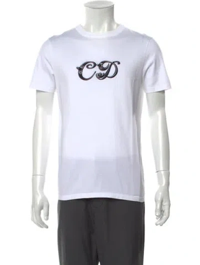 Pre-owned Dior X Kenny Scharf 2021 Signature Logo T-shirt In White