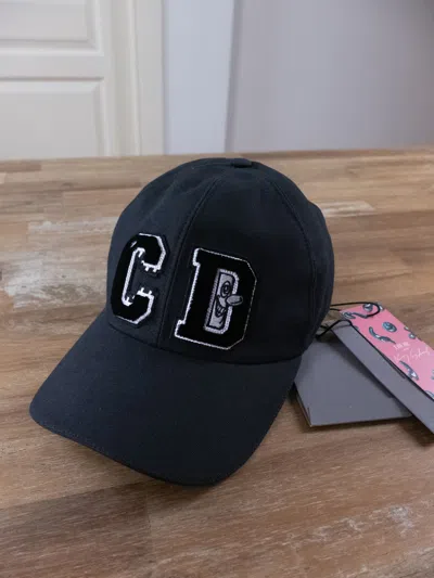 Pre-owned Dior X Kenny Scharf Black Cd Logo Baseball Cap Medium