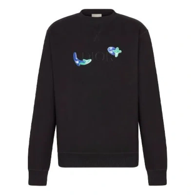 Dior X Kenny Scharf Patch And Embroidery Crewneck 'black'