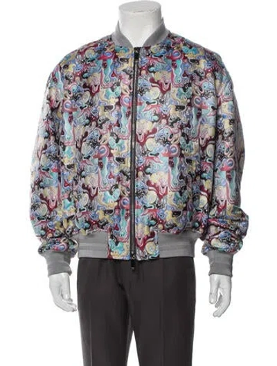 Pre-owned Dior X Kenny Scharf Printed Windbreaker In Gray