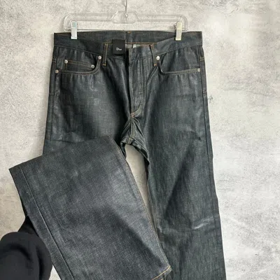 Pre-owned Dior X Kris Van Assche Aw07 Waxed Raw Indigo Denim