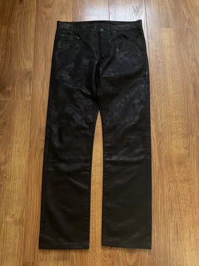 Pre-owned Dior X Kris Van Assche Dior Homme Fw08 Shiny Black Trousers By Kris Van Assche