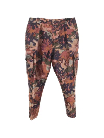 Pre-owned Dior X Peter Doig 2010s Camouflage Cargo Pants In Brown